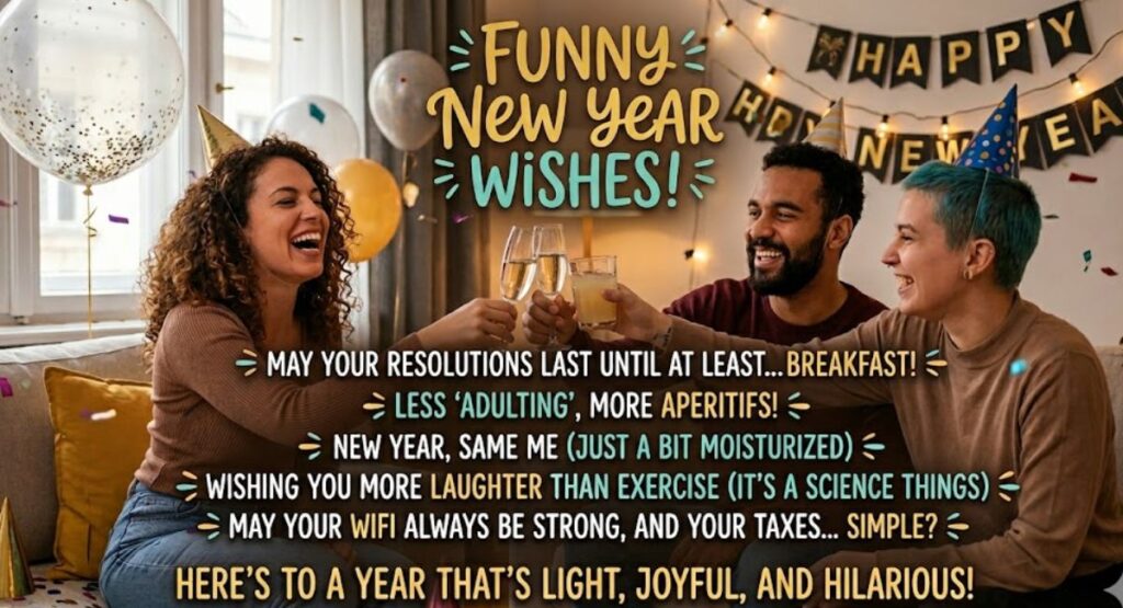 Funny New Year Wishes for a Light Mood