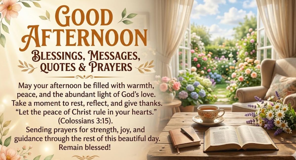 Good afternoon blessings