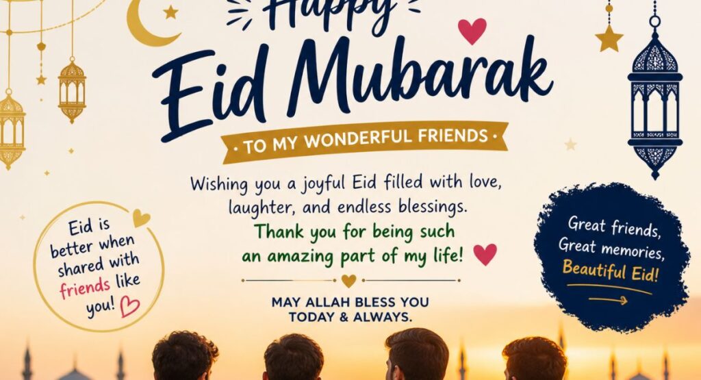 Happy Eid Wishes for Friends