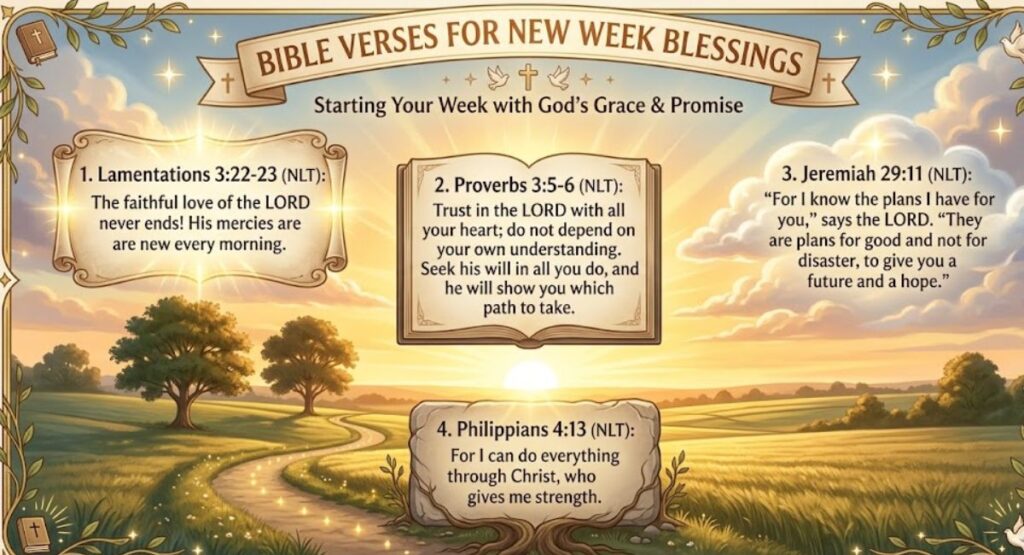Bible Verses for New Week Blessings
